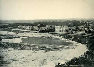 United Kingdom Cornwall Falmouth Panorama Seaside Old Photo Print Frith 1900