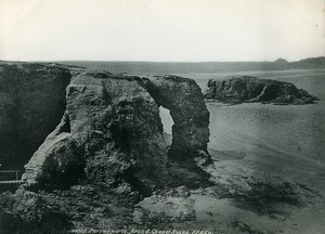 Cornwall Perranporth Arch & Chapel Rocks Old Photo Print Frith 1900