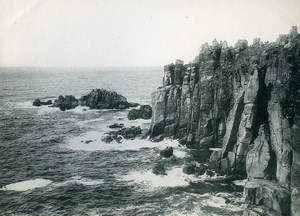 United Kingdom Cornwall Penzance Lands End Cliffs Old Photo Print Frith 1900