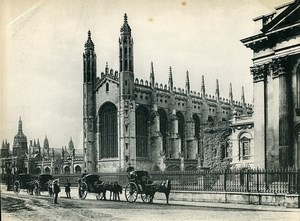 United Kingdom Cambridge King's College Old Photo Valentine 1900