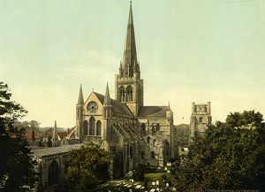 United Kingdom West Sussex Chichester Cathedral Old Photo Photochrom 1900