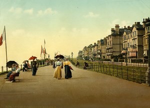 United Kingdom Kent Folkestone Lees Promenade Old Photo Photochrom 1900