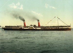 United Kingdom Dover Paddle Steamer KOH-I-NOOR Old Photo Photochrom 1900