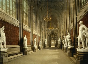 London Houses of Parliament St Stephen's Hall Old Photo Photochrom 1900