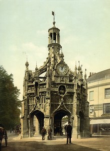 United Kingdom West Sussex Chichester Cross Old Photo Photochrom 1900