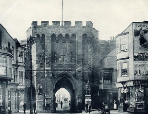 United Kingdom Southampton Bargate Medieval Gatehouse Old Photo print 1900