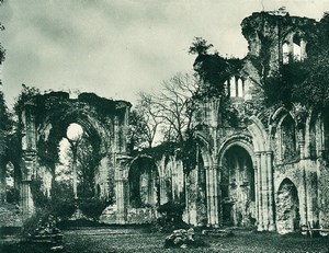 United Kingdom Netley Abbey Ruins Old Photo print 1900