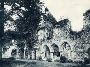 United Kingdom Netley Abbey Ruins Old Photo print 1900