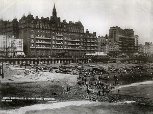 United Kingdom Brighton Hotel Metropole & Grand Hotel Old Photo 1900