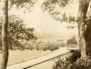 United Kingdom Bournemouth Gardens Canal Old Photo 1890