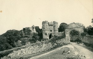 Isle of Wight Carisbrooke Castle Entrance Gate Old Photo print 1900