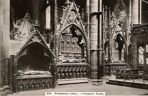 United Kingdom London Londres Westminster Abbey Crusader's Tombs Old Photo 1900