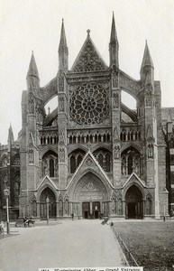 United Kingdom London Londres Westminster Abbey Grand Entrance Old Photo 1900