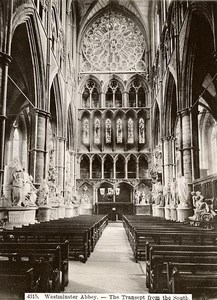 United Kingdom London Westminster Abbey Transept from South Old Photo 1900