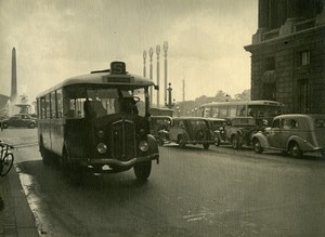 France Paris World Fair La Concorde Bus Automobiles Old Photo Knecht 1937