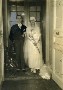 Argentina Buenos Aires Wedding Luisa Martinez de Hoz Abel Saint Old Photo 1930?