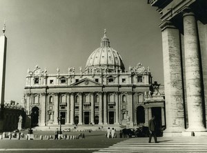 Italy Roma Rome Saint Peter's Square Old Photo 1961