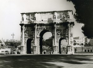 Italy Roma Rome Arch of Constantine Old Photo 1961