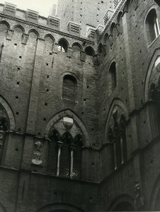 Italy Sienne Siena Interior Courtyard City Hall Old Photo 1961