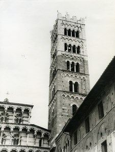 Italy Lucca Duomo & Campanile Old Photo 1961