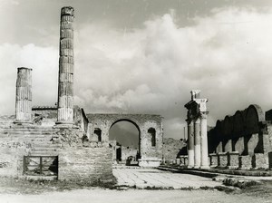 Italy Pompei Pompeii Forum Old Photo 1961