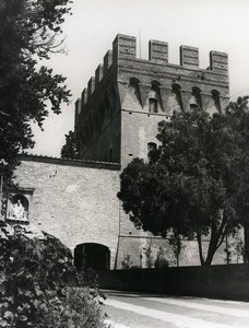 Italy Abbey of Monte Oliveto Maggiore Medieval Tower Old Photo 1961