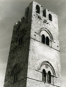 Italy Sicily Duomo di Erice Campanile Old Photo 1961