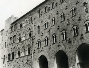 Italy Volterra City Hall Square Old Photo 1961