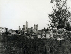 Italy San Geminiano Panorama Old Photo 1961