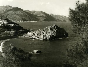 Italy Taormina Panorama Lido Mazzaro Old Photo 1961