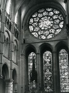 France Laon Cathedral Interior Old Photo 1960