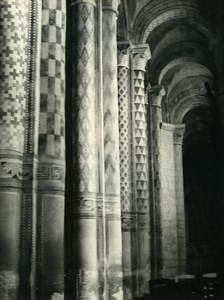 France Poitiers eglise Notre Dame la Grande Church Columns Old Photo 1960