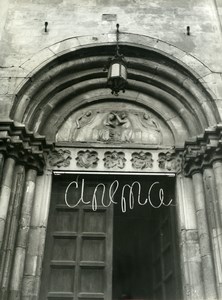 France Church transformed into Cinema Old Photo 1960