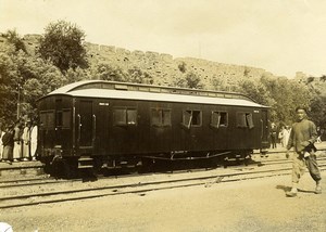 Chine Pékin Beijing Gare attentat contre les Princes Chinois Wagon ancienne Photo 1906