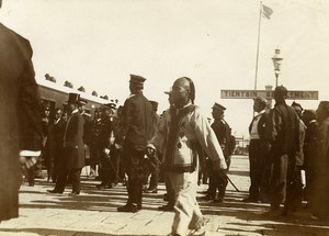 Chine Tianjin Tien-Tsin l'arrivée du Genéral Prince Japonais Fushimi Sadanaru ancienne Photo 1906