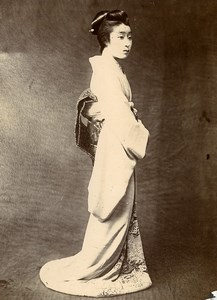 Chine Tien-Tsin Madame Okamatu Femme du General commandant la Brigade de Tianjin ancienne Photo 1906