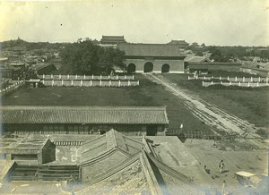 Chine Pékin Beijing la Cité Interdite prise de Chien Men ancienne Photo 1906