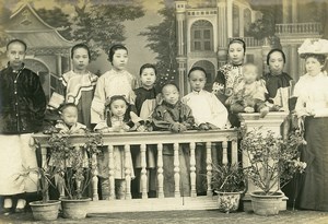 Chine Tianjin Tien-Tsin Famille du Prefet de Tien Tsin ancienne Photo 1906