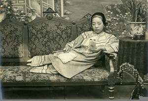 Chine Tianjin Tien-Tsin épouse du Prefet de Tientsin ancienne Photo 1906