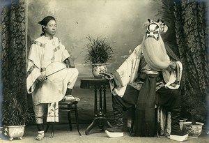 Chine Tianjin Tien-Tsin Acteurs Chinois ancienne Photo 1906