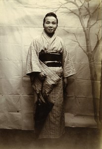 China Tianjin Chinese dressed in Japanese Clothes Old Photo 1906