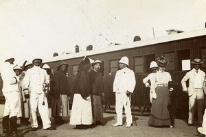 Chine Shanhaiguan Adieux des Mandarins au General Lefevre ancienne Photo 1906