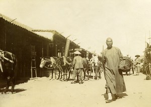 Chine Shanhaiguan une rue animée Commerces ancienne Photo 1906
