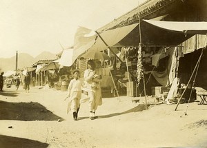 Chine Shanhaiguan une rue animée Commerces ancienne Photo 1906