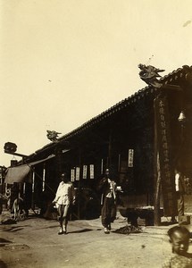 Chine Shanhaiguan une rue animée Commerces ancienne Photo 1906