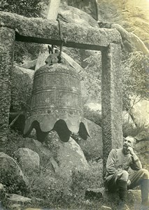 Chine Shanhaiguan cloche du Temple de Qixia ancienne Photo 1906