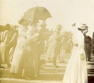 Chine Shanhaiguan Officiers anglais au départ du Général Lefevre ancienne Photo 1906