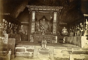 Chine Shanhaiguan Expedition à la Pagode de la Grotte ancienne Photo 1906