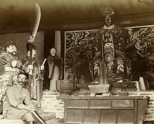 Chine Shanhaiguan Expedition à la Pagode de la Grotte ancienne Photo 1906