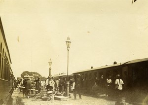 Chine Tianjin Tien-Tsin gare de Tanggu Tanggu Tong Kou ancienne Photo 1906